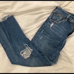 Flare High Rise Crop Jeans